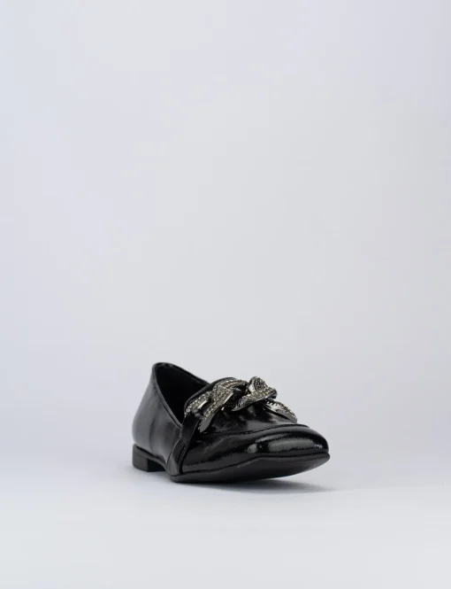 Mocassini tacco 1cm vernice nero