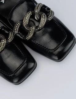 Mocassini tacco 1cm vernice nero