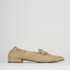 Mocassino ballerina tacco 1 cm beige pelle