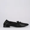 Mocassino ballerina tacco 1 cm nero pelle