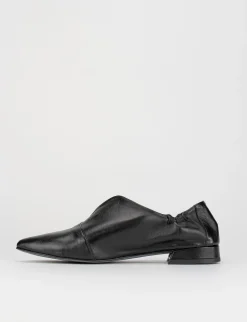 Mocassino ballerina tacco 1 cm nero pelle