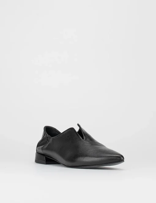 Mocassino ballerina tacco 1 cm nero pelle