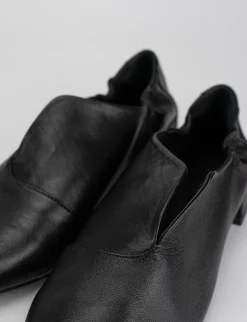 Mocassino ballerina tacco 1 cm nero pelle