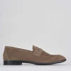 Mocassino beige camoscio
