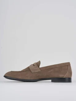 Mocassino beige camoscio
