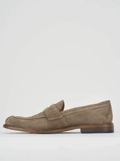 Mocassino beige camoscio