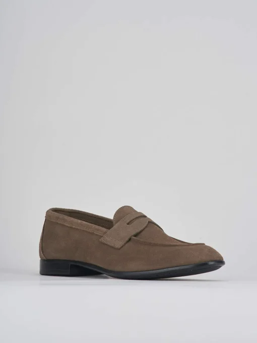 Mocassino beige camoscio