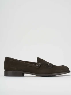 Mocassino monkstrap testa camoscio