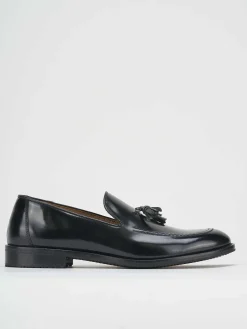 Mocassino nero pelle