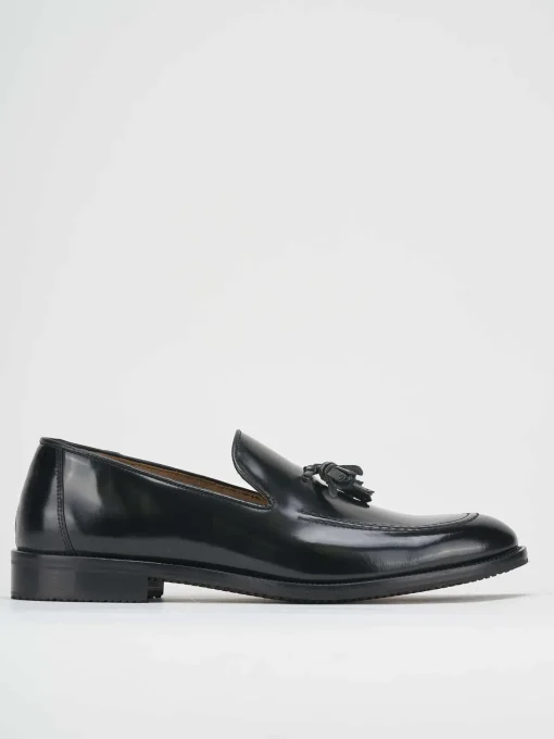 Mocassino nero pelle