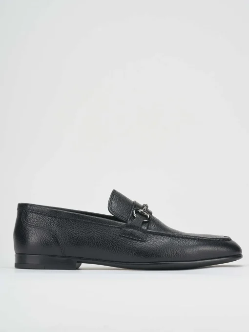 Mocassino nero pelle