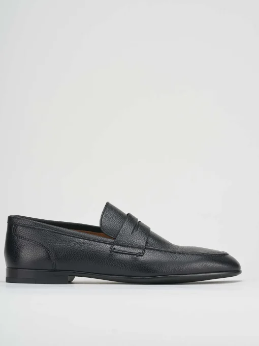 Mocassino nero pelle