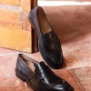Mocassino nero pelle