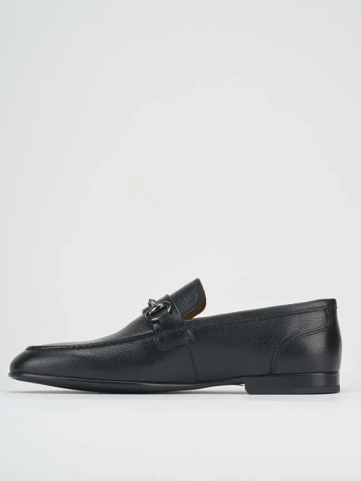 Mocassino nero pelle