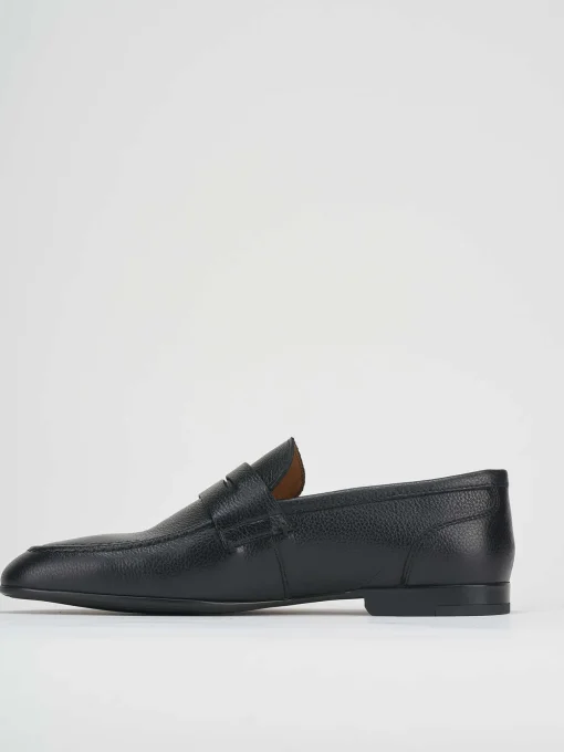 Mocassino nero pelle
