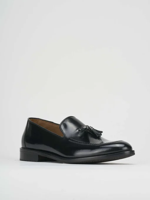 Mocassino nero pelle