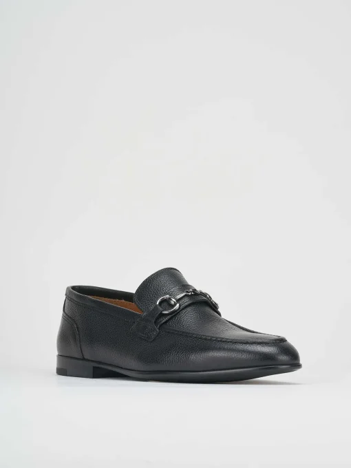 Mocassino nero pelle