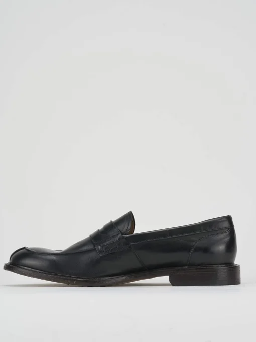 Mocassino nero pelle