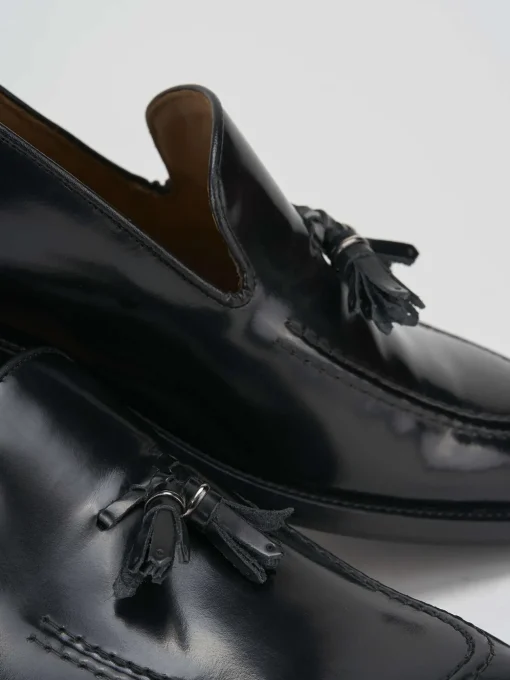 Mocassino nero pelle