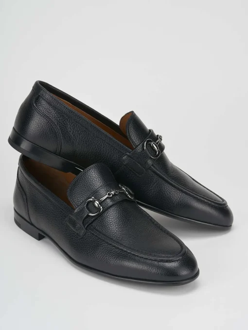 Mocassino nero pelle