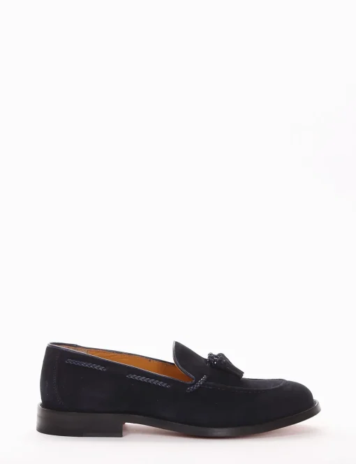 mocassino tacco 2 cm blu