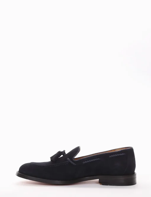 mocassino tacco 2 cm blu