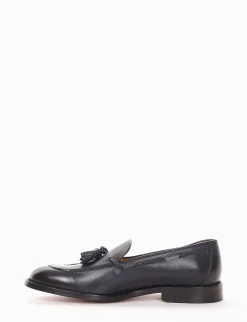 mocassino tacco 2 cm blu