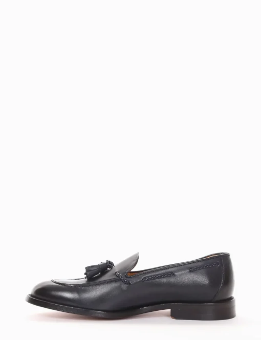 mocassino tacco 2 cm blu
