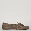 Mocassino tacco 1 cm beige camoscio