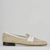 Mocassino tacco 1 cm beige pelle