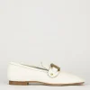 Mocassino tacco 1 cm bianco pelle
