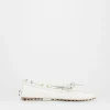 Mocassino tacco 1 cm bianco pelle