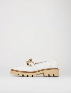 Mocassino tacco 1 cm bianco