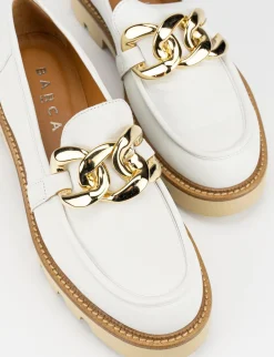 Mocassino tacco 1 cm bianco