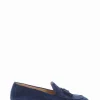 mocassino tacco 1 cm blu