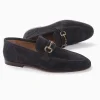 mocassino tacco 2 cm blu