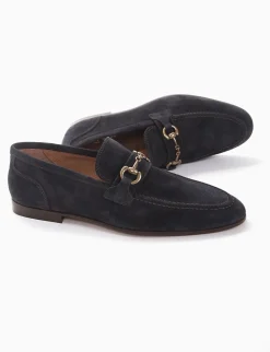 mocassino tacco 2 cm blu