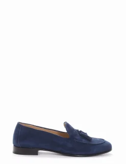 mocassino tacco 1 cm blu