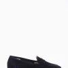 mocassino tacco 1 cm blu