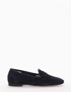 mocassino tacco 1 cm blu