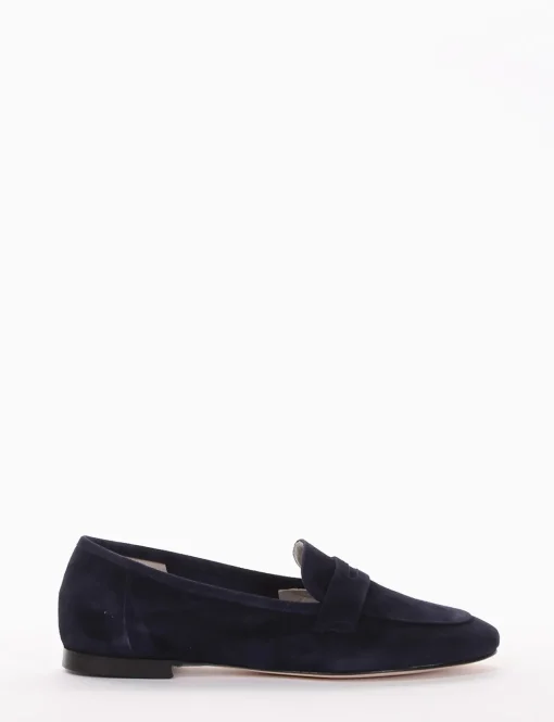 mocassino tacco 1 cm blu