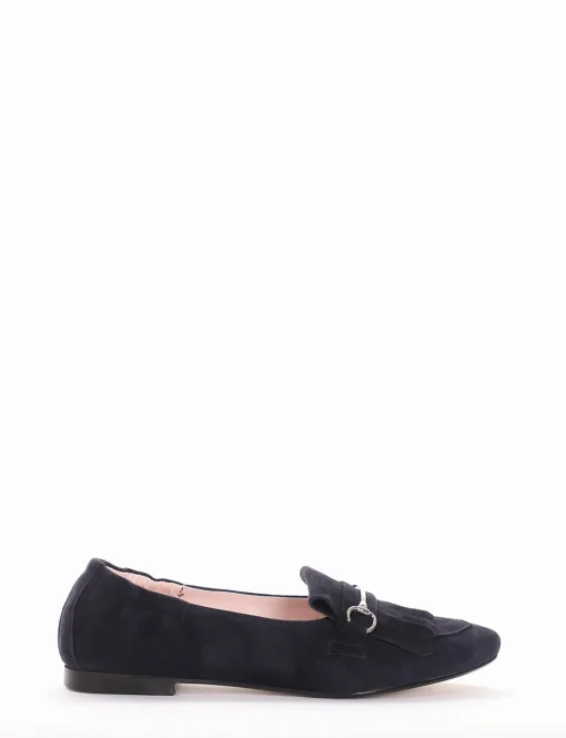 Mocassino tacco 1 cm blu