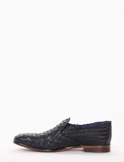 mocassino tacco 2 cm blu