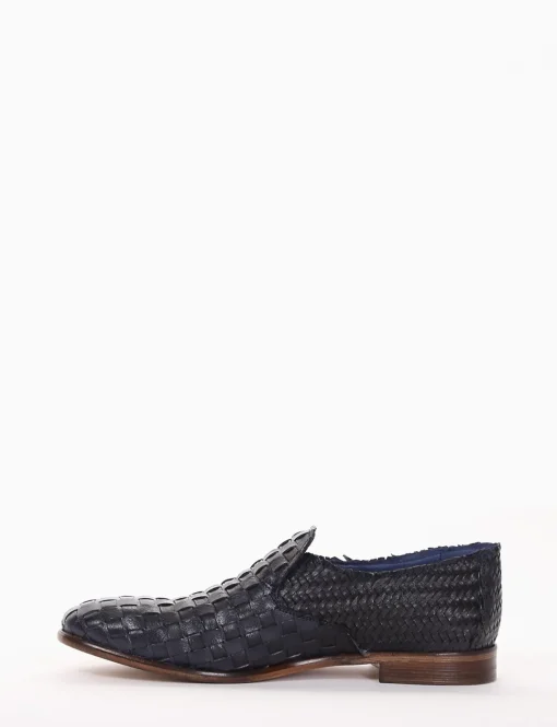 mocassino tacco 2 cm blu