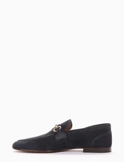 mocassino tacco 2 cm blu