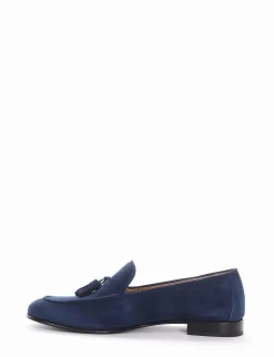 mocassino tacco 1 cm blu