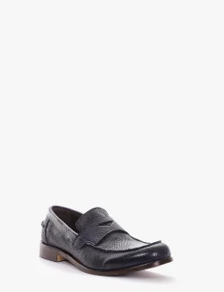 mocassino tacco 2 cm blu