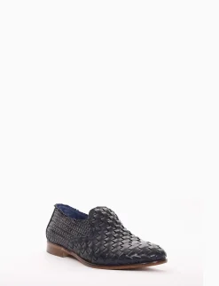 mocassino tacco 2 cm blu