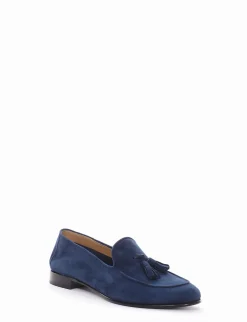 mocassino tacco 1 cm blu