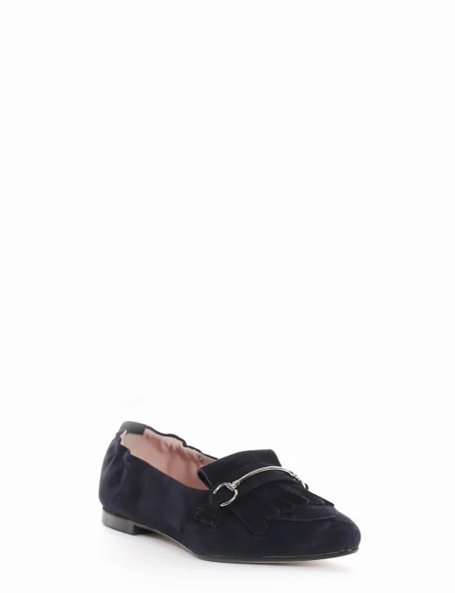 Mocassino tacco 1 cm blu